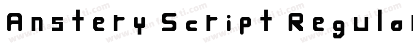 Anstery Script Regular字体转换